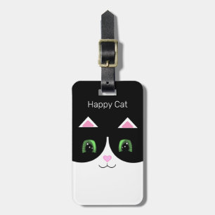 Schwarz-weißer Smoking-Katze Gepäckanhänger