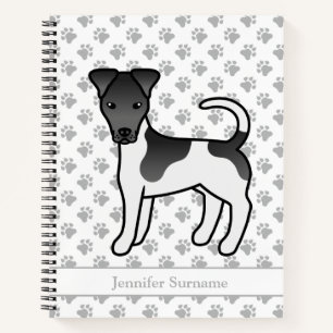 Schwarz-weißer Smooth Fox Terrier Süßer Hund & Nam Notizbuch