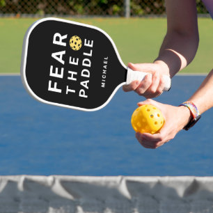 Schwarz-Weißer Spaß Fürchtet das  Pickleball Schläger