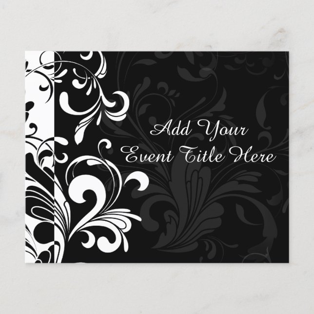 Schwarz-weißer Springbrunnen Party wirbeln Flyer (Vorne)