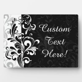 Schwarz-weißer Springbrunnen Party wirbeln Fotoplatte