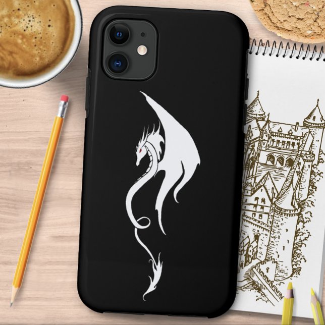 Schwarz-weißer Stammesdrache Case-Mate iPhone Hülle (Von Creator hochgeladen)