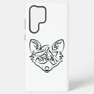Schwarz-weißer Stammesfuchs Samsung Galaxy Hülle
