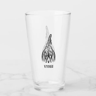 Schwarz-weißer Stammesgockel Glas