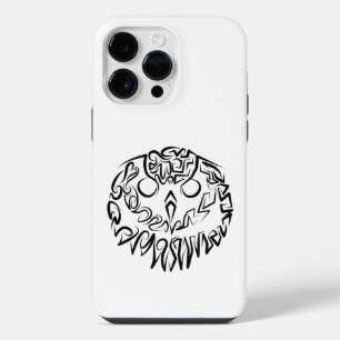 Schwarz-weißer Stammeskauz iPhone 14 Pro Max Hülle