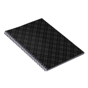 Schwarz weißer Tartan-Karo-Winter-Weihnachtsmuster Notizblock