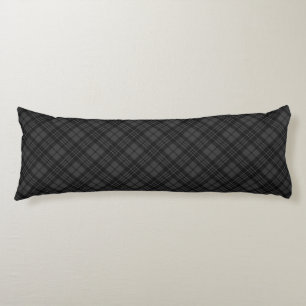 Schwarz-weißer Tartan-Karo-Winter-Weihnachtsmuster Seitenschläferkissen