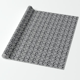 Schwarz-weißer Textilstoff. Geschenkpapier