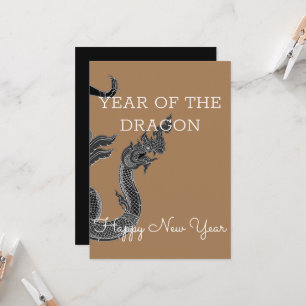 Schwarz-weißer thailändischer Drachenengel, Jahr d Einladung