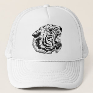 Schwarz-weißer Tiger Truckerkappe