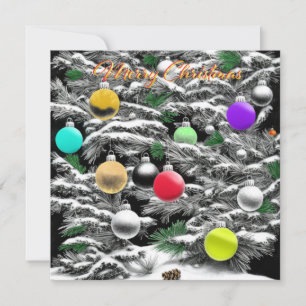 Schwarz-weißer und farbiger Weihnachten