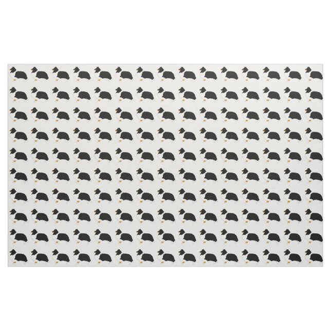 Schwarz-weißer und tan Silo die Stoff (Yard (91,4 cm))