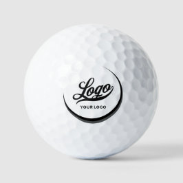 Schwarz-weißer Unternehmenslogo Business Club Golfball