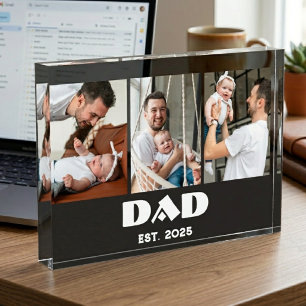 Schwarz Weißer Vater Gegründet Kühnes Foto