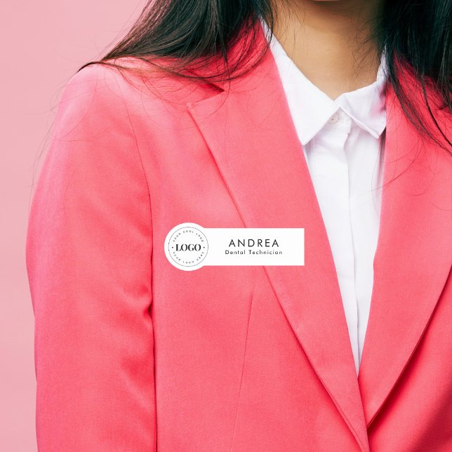 Schwarz-weißer Zahnarzt für das benutzerdefinierte Namensschild (Von Creator hochgeladen)