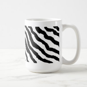 Schwarz-weißer Zebrastreifen Tasse