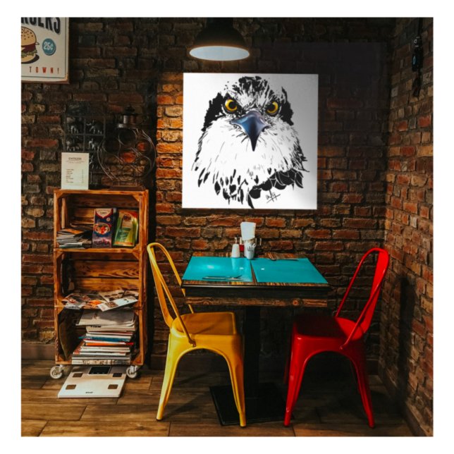 Schwarz-weißer Zeichn eines Osprey "King of Birds" Leinwanddruck (Von Creator hochgeladen)