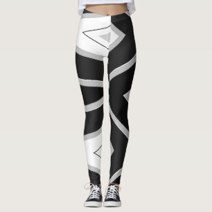 Schwarz-weißes abstraktes Muster "Ratti_Creative_A Leggings