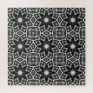 Schwarz-weißes Achteck Puzzle