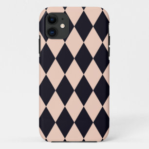 Schwarz-weißes Argyle-Diamant-Streifenmuster Case-Mate iPhone Hülle