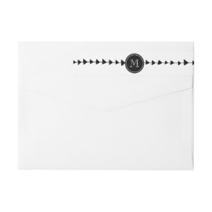 Schwarz-weißes aztekisches Pfeil-Monogramm