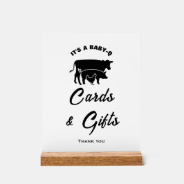 Schwarz-weißes BabyQ Baby Duschkarten & Geschenksc Acrylschild