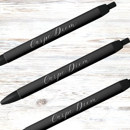 Schwarz-weißes benutzerdefiniertes Motto-Slogan Kugelschreiber