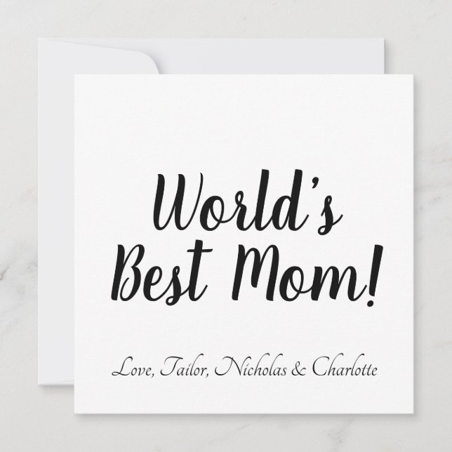 Schwarz-weißes, benutzerdefiniertes Skript der bes Einladung (Vorderseite)