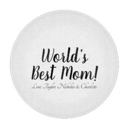 Schwarz-weißes, benutzerdefiniertes Skript der bes Schneidebrett