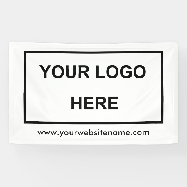 Schwarz-weißes berufliches Big Business-Logo Banner (Horizontal)