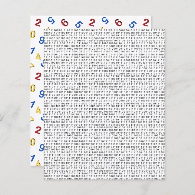 Schwarz-weißes Binary Strip Scrapbook Paper (Vorne/Hinten)