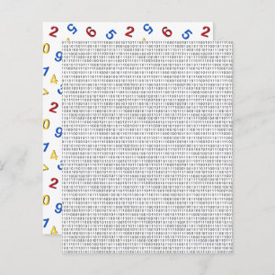 Schwarz-weißes Binary Strip Scrapbook Paper