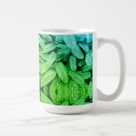 Schwarz-weißes Blattmuster  Kaffeetasse
