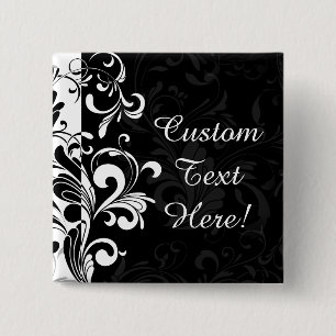 Schwarz-weißes Brunnen-Strudel-Party Button