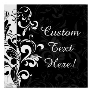 Schwarz-weißes Brunnen-Strudel-Party Poster