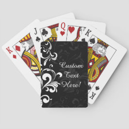 Schwarz-weißes Brunnen-Strudel-Party Spielkarten