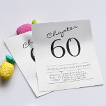 Schwarz-weißes Budget 60. Geburtstag Einladung Flyer<br><div class="desc">Feiern Sie diesen Meilenstein mit einer besonderen 60. Geburtstagsparty, die mit modernem Stil gestaltet wurde. Dieser preisgünstige Flyer von Zazzle besticht durch ein auffallendes Schwarz-Weiß-Design, das sich von der Masse abhebt. Laden Sie Ihre Familie und Freunde ein, um an diesem 60. Geburtstag teilzunehmen und sich daran zu erinnern. BITTE BEACHTEN...</div>