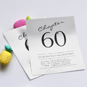 Schwarz-weißes Budget 60. Geburtstag Einladung Flyer