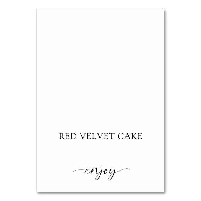 Schwarz-weißes Buffet mit Geschenkkost Tischnummer (Vorderseite)