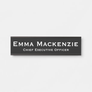 Schwarz-weißes Bürotürschild Türschild