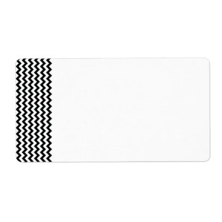 Schwarz-weißes Chevrons-Label