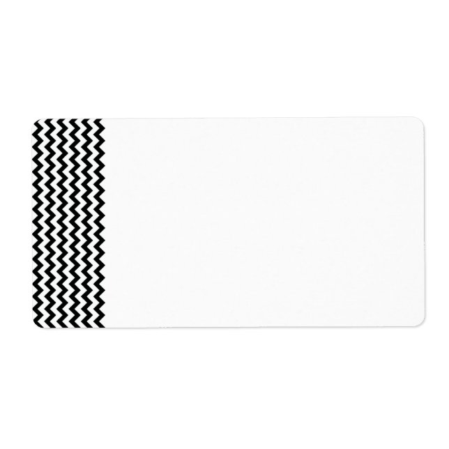 Schwarz-weißes Chevrons-Label (Vorne)