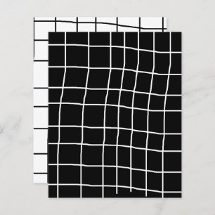Schwarz-weißes Crooked Grid Scrapbook Paper