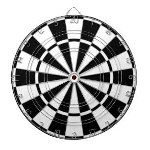 Schwarz-weißes Dartboard mit Zweifarben-Design Dartscheibe