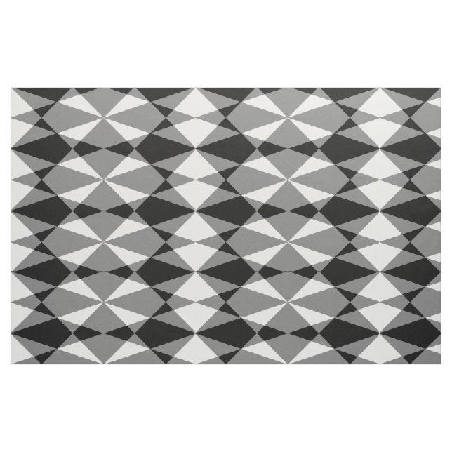 Schwarz-weißes Dreiländermuster Stoff (Fat Quarter (45,7 x 55,9 cm))