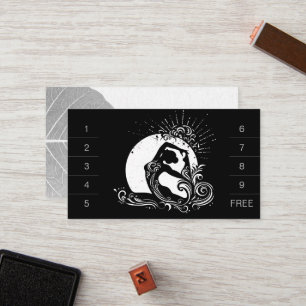 Schwarz-weißes einbeiniges Yoga-Pose-Logo von King Treuekarte
