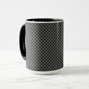 Schwarz-weißes einfaches Geometrismuster Tasse