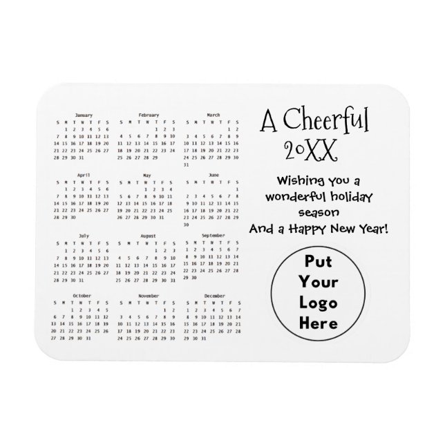 Schwarz-weißes, einfaches und flexibles Geschenk f Magnet (Horizontal)