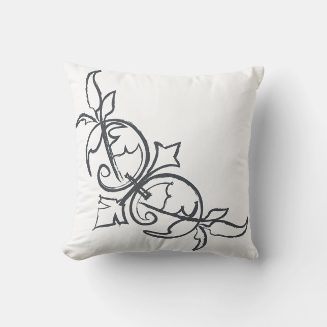 Schwarz-weißes einzigartiges cooles Kunst-Kissen Kissen (Vorderseite)