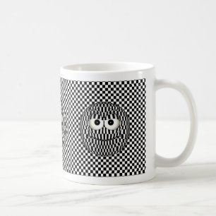 Schwarz-weißes Emoticon Tasse